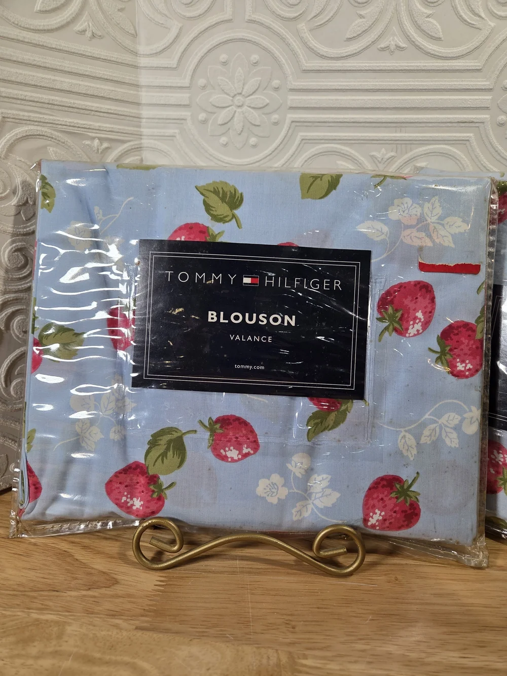 Tommy Hilfiger Light Blue Strawberry Print Blouson Valance